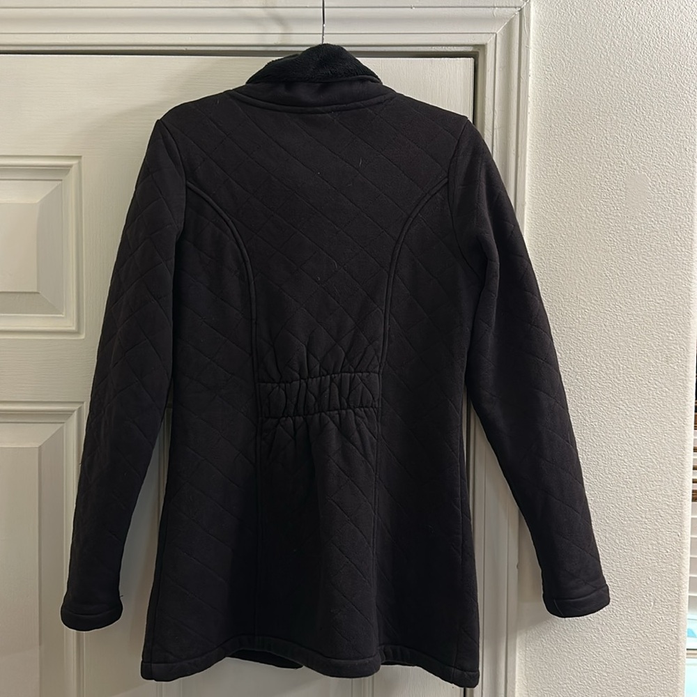 The North Face Long Sweater Jacket Quilted Small Black - Picture 5 of 9